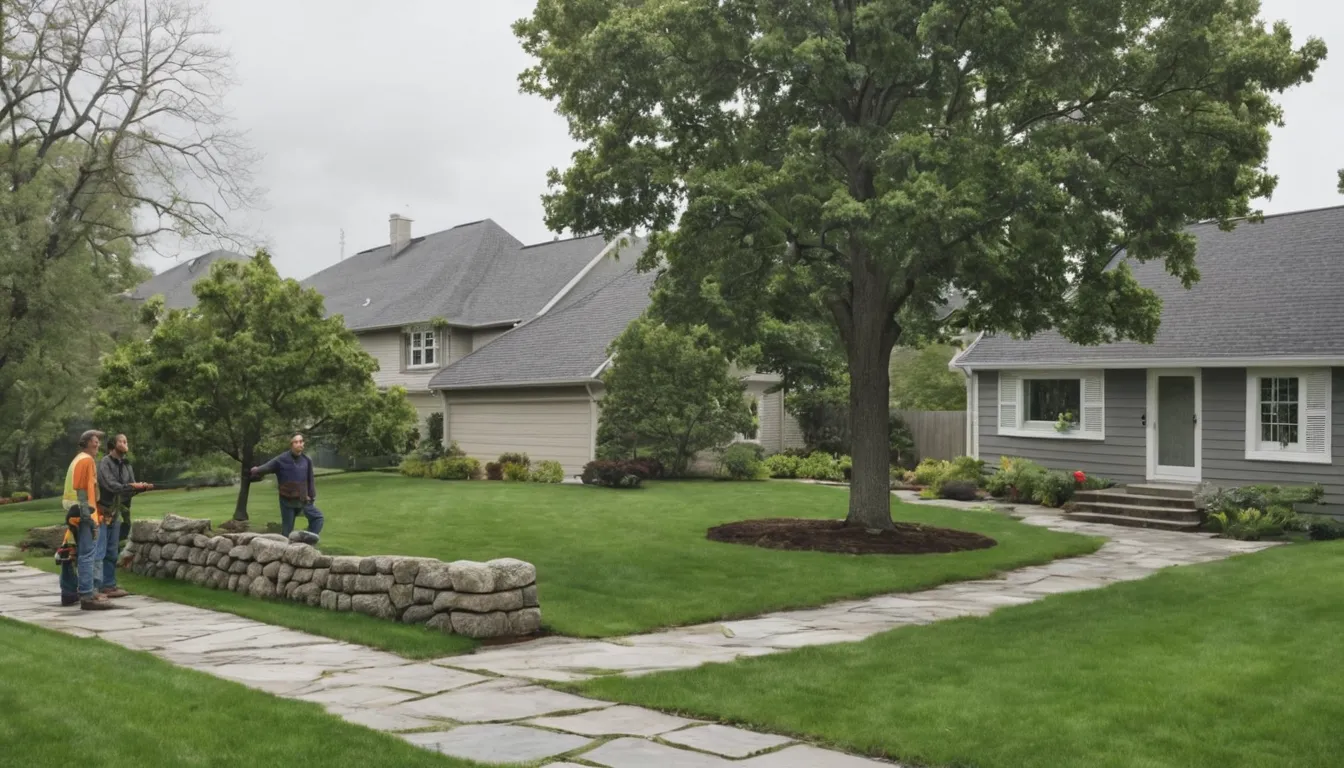 Homeowner reviewing a tree with a provider in the Fawn Grove area
